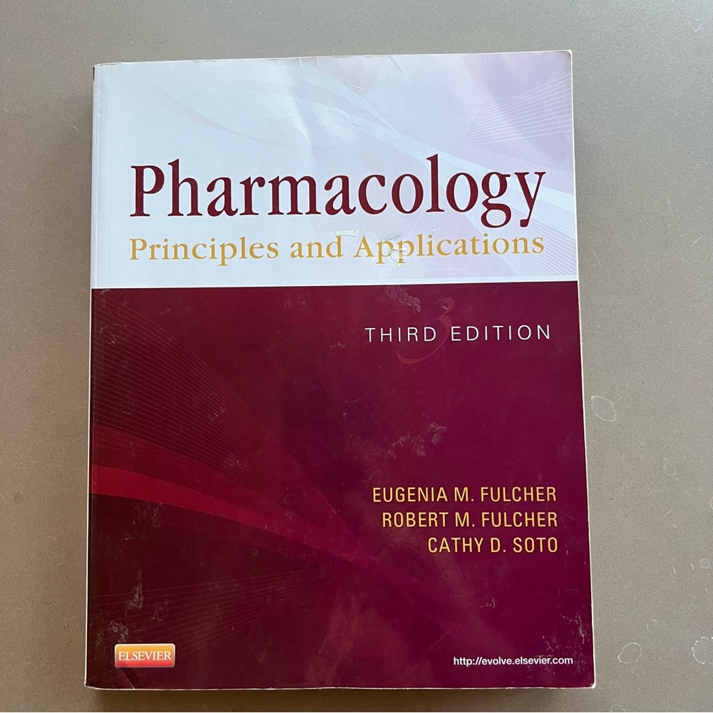 3/$18 Pharmacology Principles and Applications Book; 3rd Edition